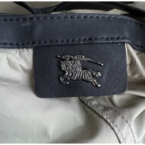 Burberry Nylon Leather Neutral Tote Shopper Bag - Picture 4 of 8